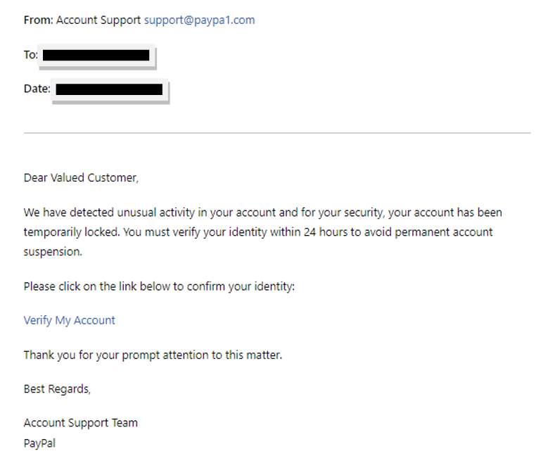 Phishing email 2